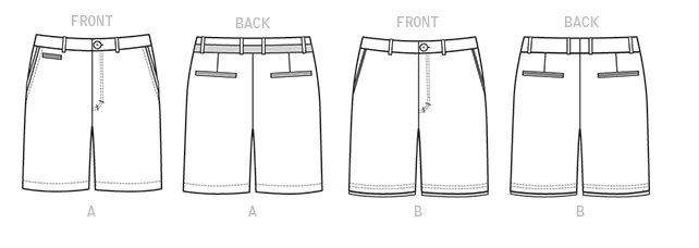 CLEARANCE • VOGUE PATTERN  | Men's Shorts V9324