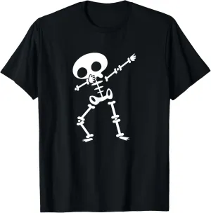 Halloween Costume Dabbing Skeleton Spooky Horror Kids T-Shirt