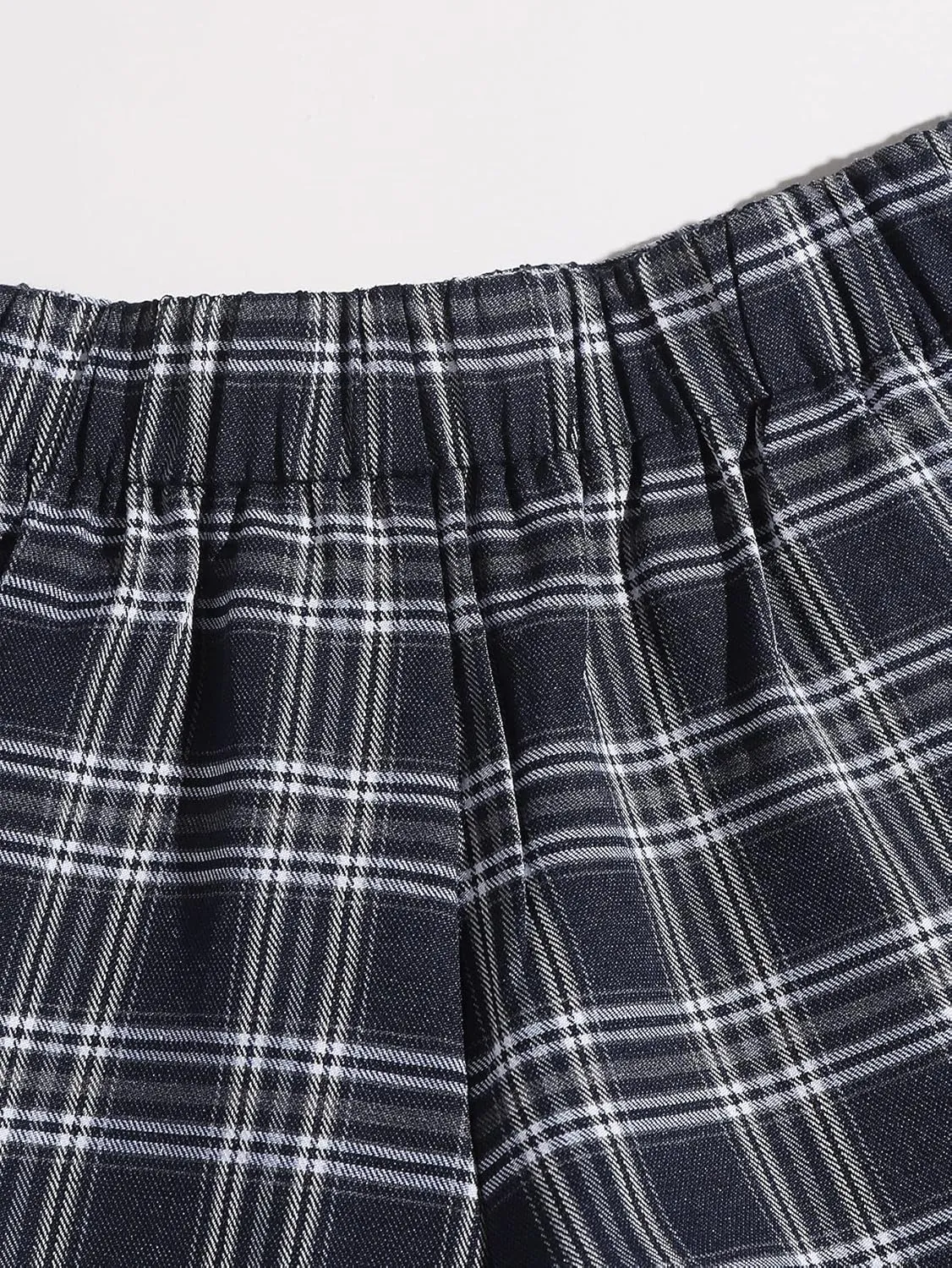 MakeMeChic Women's Elastic Waisted Plaid Shorts Lounge Pajama Shorts