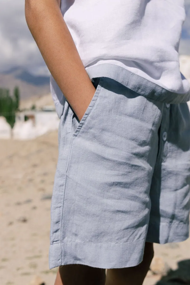 Shoulder button shirt & 2 button shorts set