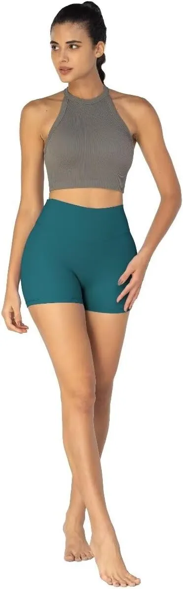Sunzel Women's Invisible Butt Scrunch Shorts, High Waisted Biker Shorts, Gym Workout Yoga Running Shorts with Tummy Control