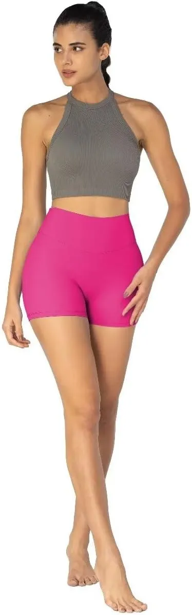 Sunzel Women's Invisible Butt Scrunch Shorts, High Waisted Biker Shorts, Gym Workout Yoga Running Shorts with Tummy Control